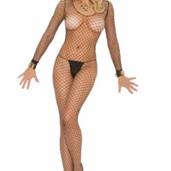 Elegant Moments Long Sleeve Net Bodystocking Lingerie