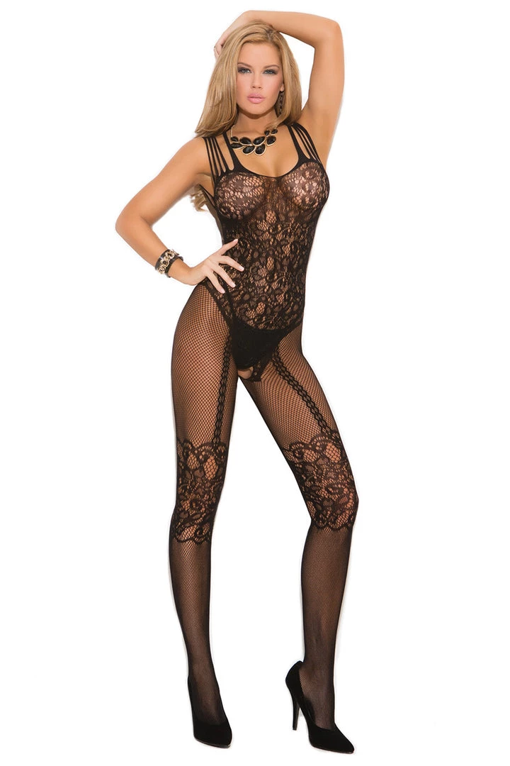 Elegant Moments Lingerie Strappy Net And Lace Bodystocking 1 Elegant Moments Lingerie Strappy Net And Lace Bodystocking