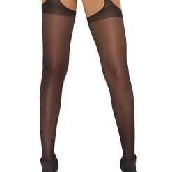 Elegant Moments Sheer Suspender Pantyhose