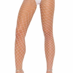 Elegant Moments Plus Size Wide Net Pantyhose