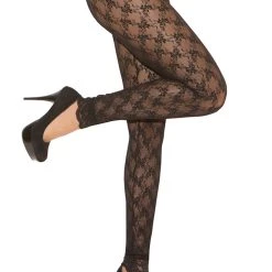 Elegant Moments Hosiery Lace Footless Pantyhose