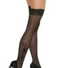 Elegant Moments Hosiery Sheer Stockings With Flowers