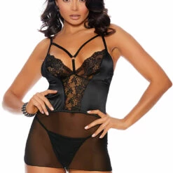 Elegant Moments Black As Night Chemise