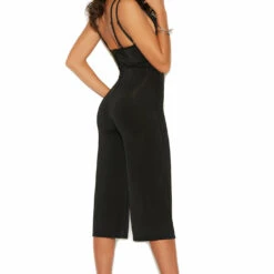 Elegant Moments Clothing Deep V Lycra Jumpsuit