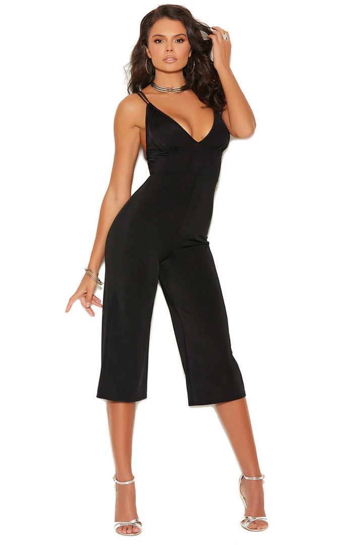 Elegant Moments Clothing Deep V Lycra Jumpsuit 1 Elegant Moments Clothing Deep V Lycra Jumpsuit