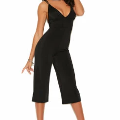 Elegant Moments Clothing Deep V Lycra Jumpsuit 5 Elegant Moments Clothing Deep V Lycra Jumpsuit