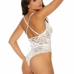 Elegant Moments Bright White High Hip Teddy