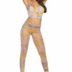 Elegant Moments Pastel Tie Dye Cami And Pants