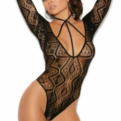 Elegant Moments Long Sleeve Diamond Teddy Lingerie 5 Elegant Moments Long Sleeve Diamond Teddy Lingerie