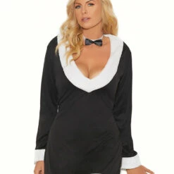 Elegant Moments Plus Size Sexy Black Bunny Costume Plus Costumes