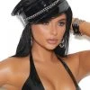 Elegant Moments Accessories Black Vinyl Hat