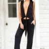 Mapalé Tie Front Jumpsuit Clothing