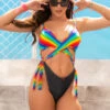 Mapalé Rainbow Wrap Bodysuit Lingerie Bodysuits
