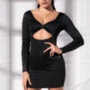 Mapalé Clothing Long Sleeve Cutout Club Dress