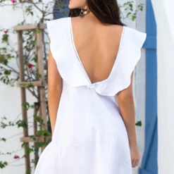 Mapalé White Lace Trim Maxi Dress Clothing