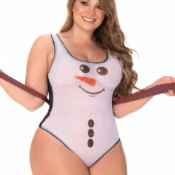 Mapalé Plus Size Sexy Snowman Lingerie Set