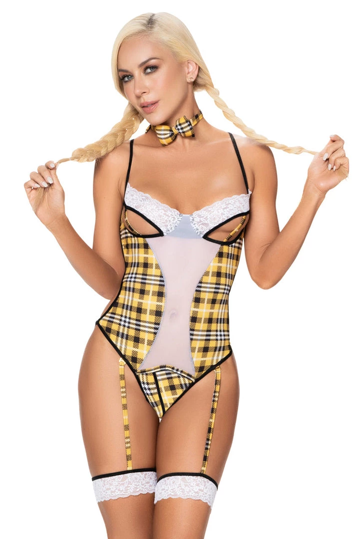 Mapalé Yellow School Uniform Teddy Lingerie 1 Mapalé Yellow School Uniform Teddy Lingerie