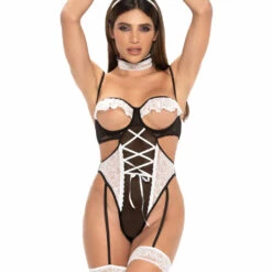 Mapale Cupless Mistress Maid Lingerie Costume 5 Mapale Cupless Mistress Maid Lingerie Costume