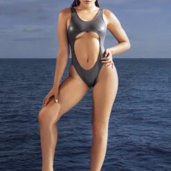 Mapalé Sexy Swimwear Gun Metal Monokini