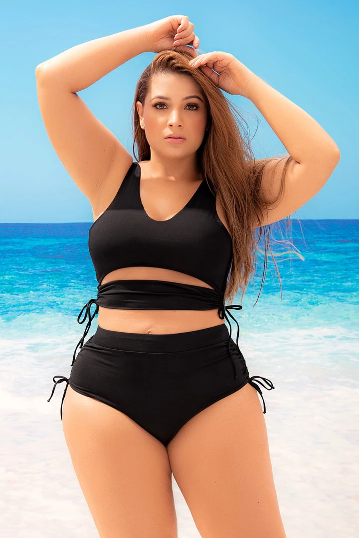 Mapalé Plus Size Adjustable Sporty Two Piece 1 Mapalé Plus Size Adjustable Sporty Two Piece