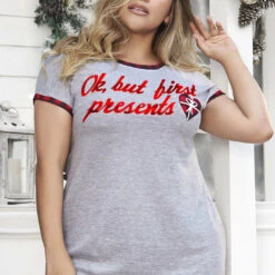 Mapalé Plus Size But First Presents Pajamas