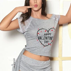 Mapalé Valentine's Day Drawstring Pajamas