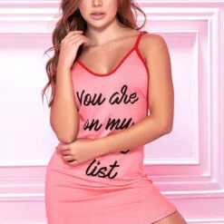 Mapalé Pink To Do List Sleep Dress Lingerie