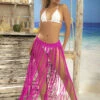 Mapalé Crochet Fringe Cover Up Skirt Sexy Swimwear