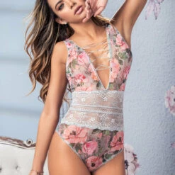 Mapalé Flirty Floral Teddy Lingerie