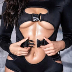 Mapalé Black Buckle Bodysuit Lingerie 7 Mapalé Black Buckle Bodysuit Lingerie