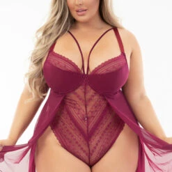 Escante Plus Size Patterned Teddy Doll 13 Escante Plus Size Patterned Teddy Doll