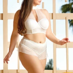 Fantasy Lingerie Plus Size Jennifer Halter Top And Panty