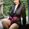 Fantasy Lingerie Plus Size Nancy Robe And Panty Set