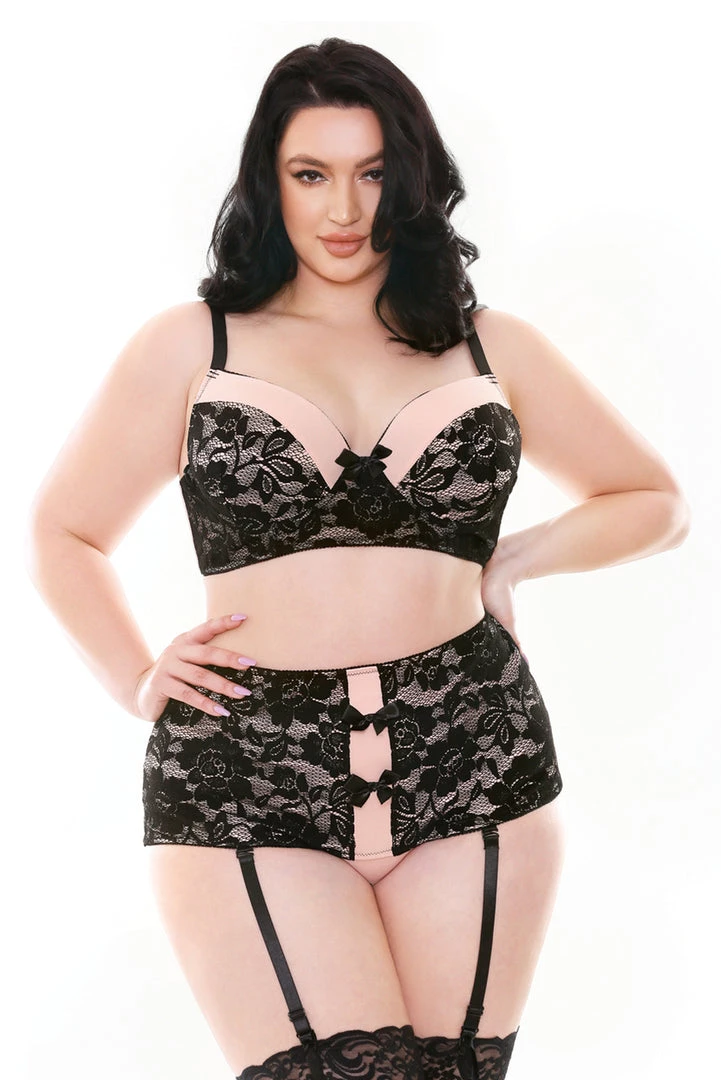 Fantasy Lingerie Plus Size Margot Bra And High Waisted Panty 3 Fantasy Lingerie Plus Size Margot Bra And High Waisted Panty