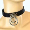 Funk Plus Leather Double O Ring Choker