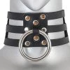 Funk Plus Triple Leather Large O Ring Choker