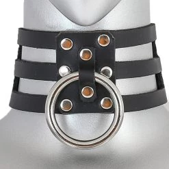 Funk Plus Triple Leather Large O Ring Choker