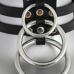 Funk Plus Triple Leather O Ring Choker