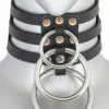 Funk Plus Triple Leather O Ring Choker