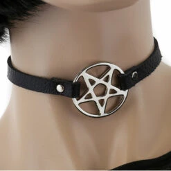 Funk Plus Pentagram Leather Choker Lingerie
