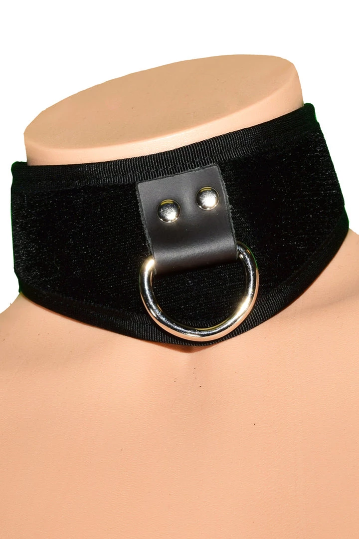Funk Plus D Ring Velvet BDSM Training Collar 1 Funk Plus D Ring Velvet BDSM Training Collar
