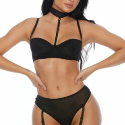 Forplay Choker Bra And Panty Set