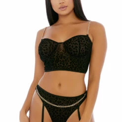 Forplay Chain Me Up Bustier Set Lingerie
