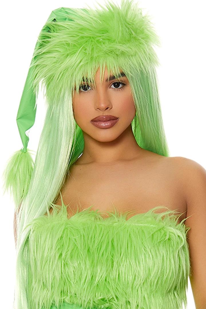 Forplay Straight Green Wig With Bangs 1 Forplay Straight Green Wig With Bangs