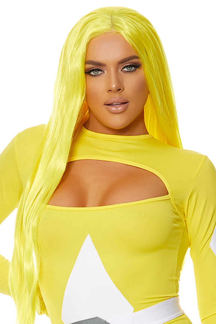Forplay Straight Yellow Wig With Bangs Accessories 1 Forplay Straight Yellow Wig With Bangs Accessories