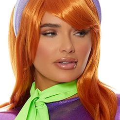 Forplay Straight Orange Wig With Bangs