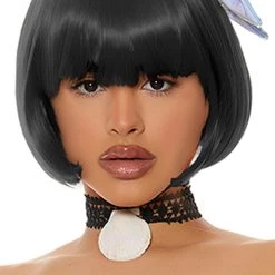 Forplay Black Bob Wig With Bangs