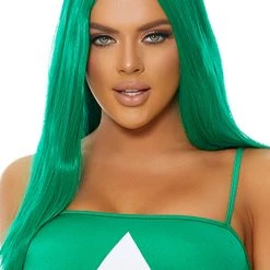 Forplay Straight Green Wig