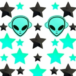 NevaNude Glow In The Dark Alien Body Stickers Pasties