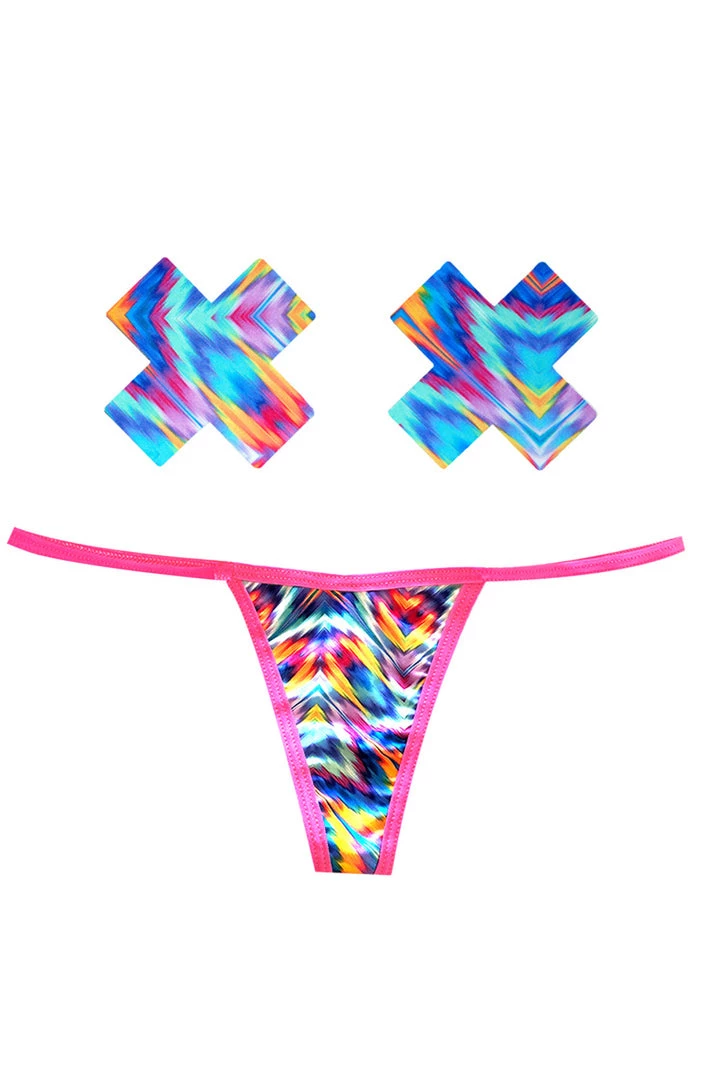 NevaNude Panties Aztec Rave Nipple Pasties And G-String 1 NevaNude Panties Aztec Rave Nipple Pasties And G-String